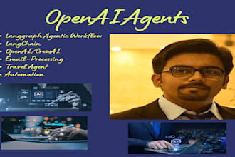 build ai agents with openai ,langchain, langgraph, crewai