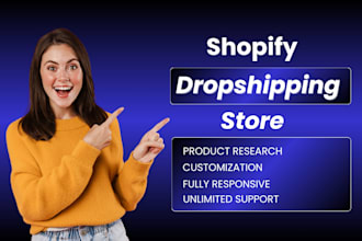 set up a high converting shopify dropshipping store for you