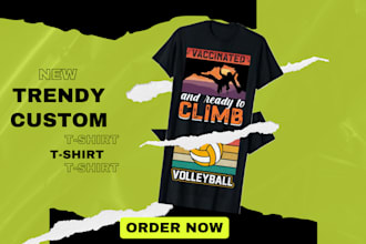 design trendy custom t shirts with typography and bulk t shirt design