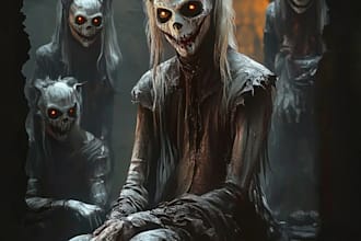 draw amazing illustrations for spooky, horror, and dark art