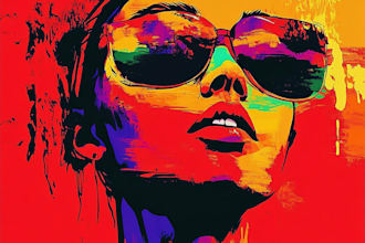 draw a digital abstract art illustration