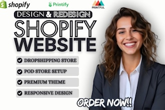 shopify redesign, shopify ecommerce website development, shopify dropshipping