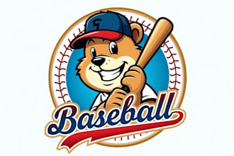 design awesome baseball sport mascot logo  just in 12 hours