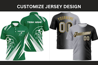 design sublimation sports and esports jersey or team merch