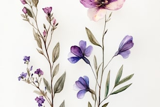 design a highly detailed line art botanical illustration