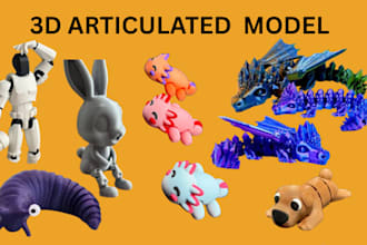 do 3d articulated model action figure 3d toy design zbrush articulated figure
