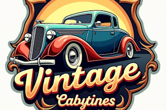 design high quality vintage racing car logo with express delivery