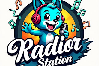design high quality radio stations mascot logo for your business