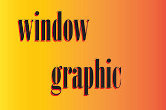 do eye catching  outstanding shop front design,window graphic