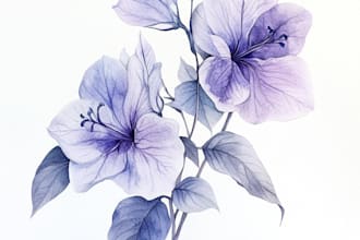 draw minimalist floral object, fruit, plant illustration