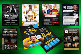 design creative party, corporate, food, church and event flyer in 2 hours