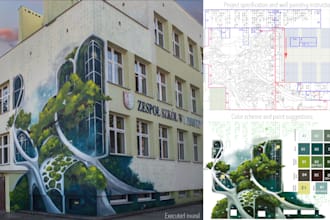 design an architectural mural