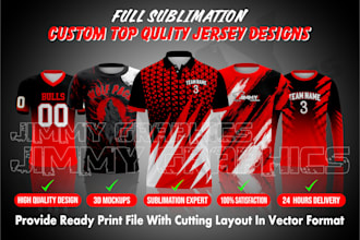 do custom full sublimation jersey design for you