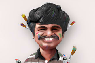 draw cartoon, character, caricature, logo