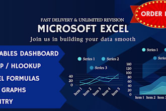 do excel dashboards, pivot tables and accurate data entry