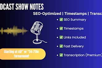 write podcast show notes that are SEO optimized