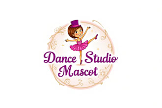 design high quality dance studio mascot logo with express delivery