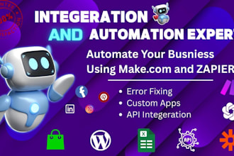build custom automation workflows using make, zapier, and API integrations