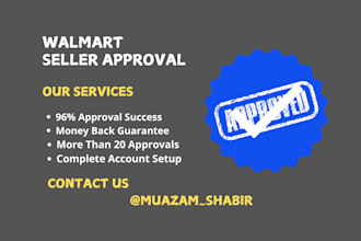 setup onbaording and get walmart account approval and list items