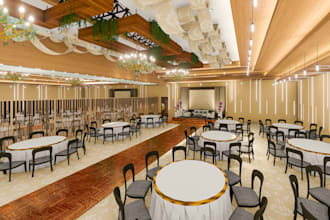render interior design with realistic 3d rendering