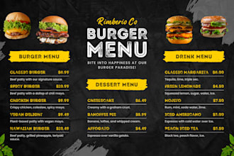 do modern restaurant menu design