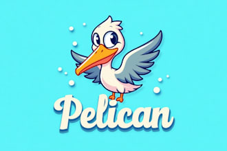 design wonderful pelican bird mascot logo only 12 hours