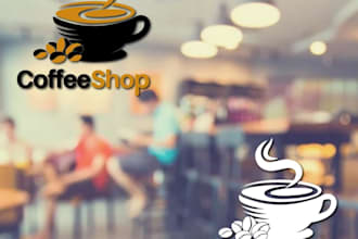 design food bbq kitchen restaurant and coffee shop logo