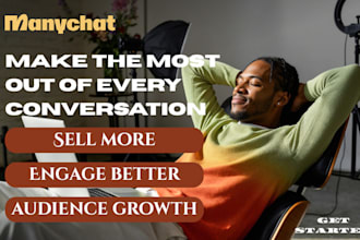 create manychat chatbot for your business website and social media business