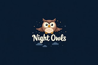 make different night owl bird mascot logo design with express delivery