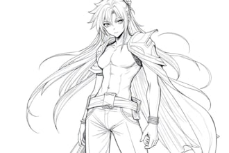 draw sketch and line art for concept art, manga and anime character