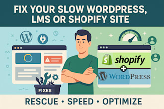 rescue and speed up your bloated wordpress lms or shopify site