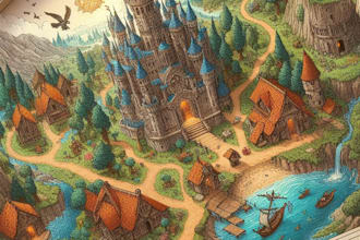 design fantasy map for rpg fantasy dnd novels board game