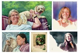 draw painterly realistic or semi realistic portrait for you