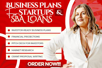write a topnotch business plan for investors, fundraising, grants, startups, sba