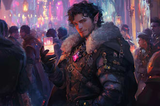 do a fantasy character dnd art and d and d character