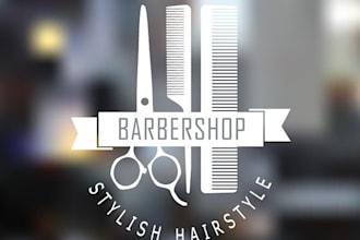 do professional barber and barber shop logo design