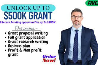 write grant proposal grant application research pitch deck business plan