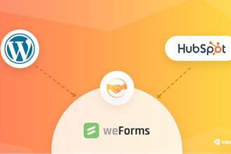 setup hubspot crm data entry wordpress website integration landing page design