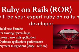 be your expert ruby on rails ninja developer