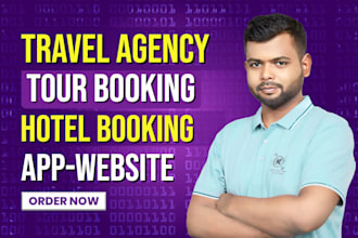 do travel agency, hotel booking, tour booking website or app with ai chatbot