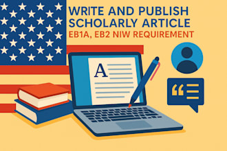 write and publish scholarly article and citation for eb1a, eb1 niw requirement