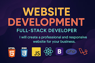 do web development as full stack developer using HTML CSS js react PHP