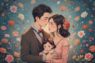 draw a wonderful family portrait