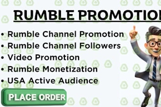 do organic rumble video promotion,rumble promotion for your channel growth