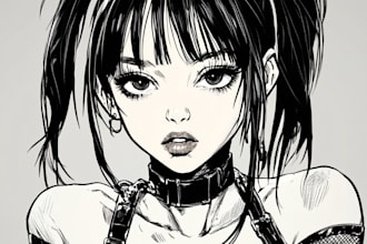 draw comic book illustration anime manga style art character design nsfw comic