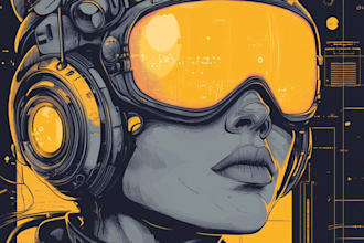draw a spaceship sci fi illustration