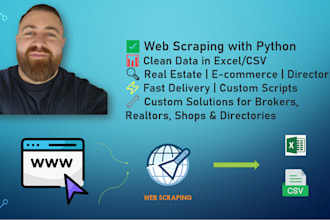 scrape and process web data using python, selenium and ml