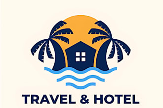 design modern travel, hotel, vacation and agency logo