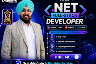 develop dot net core and angular web application