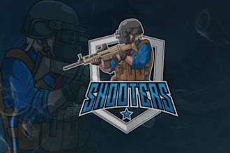 design esport soldier military mascot logo
